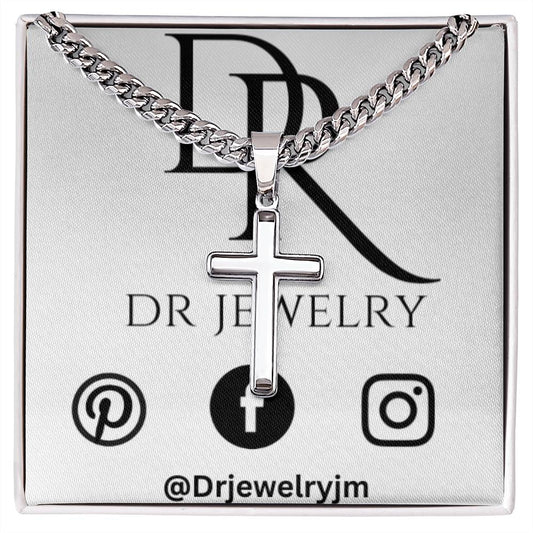 Personalized Steel Cross Necklace
